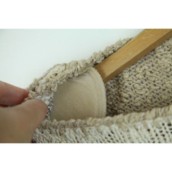 Vintage 80s Medium Sweater Floral Fairy Granny Boho Neutral Cottagecore Artsy - Picture 3 of 8